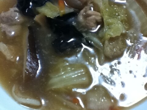 豚と野菜の中華餡かけスープ